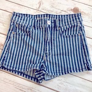 American Eagle Pinstripe Jean Shorts Sz 2